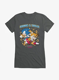 Sonic The Hedgehog Sonic And Tails Rings Girls T-Shirt