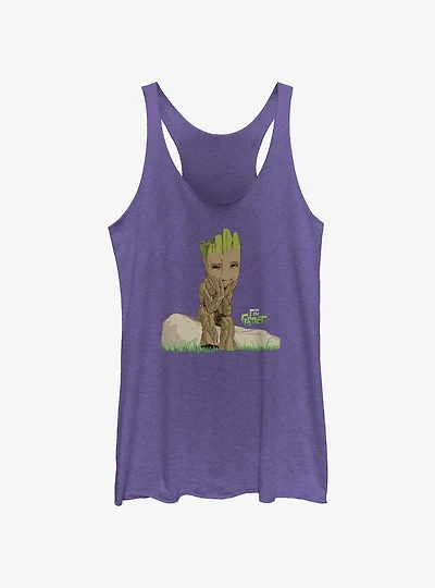 Marvel I Am Groot Thinking Womens Tank Top