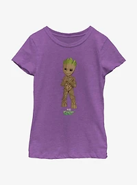 Marvel I Am Groot Little Cutie Youth Girls T-Shirt