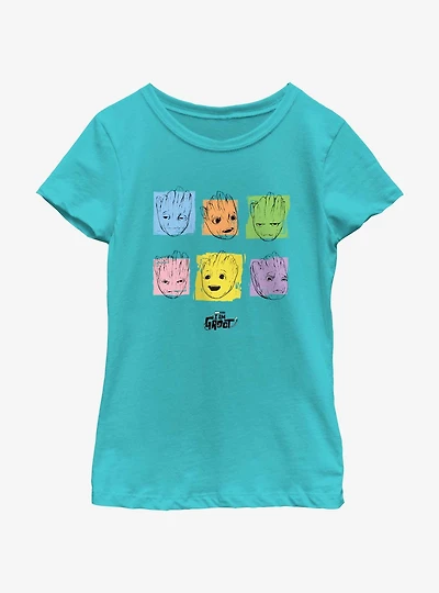 Marvel I Am Groot Expressions Youth Girls T-Shirt