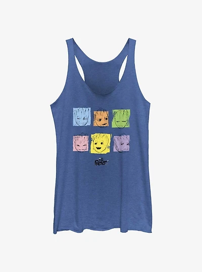 Marvel I Am Groot Expressions Womens Tank Top