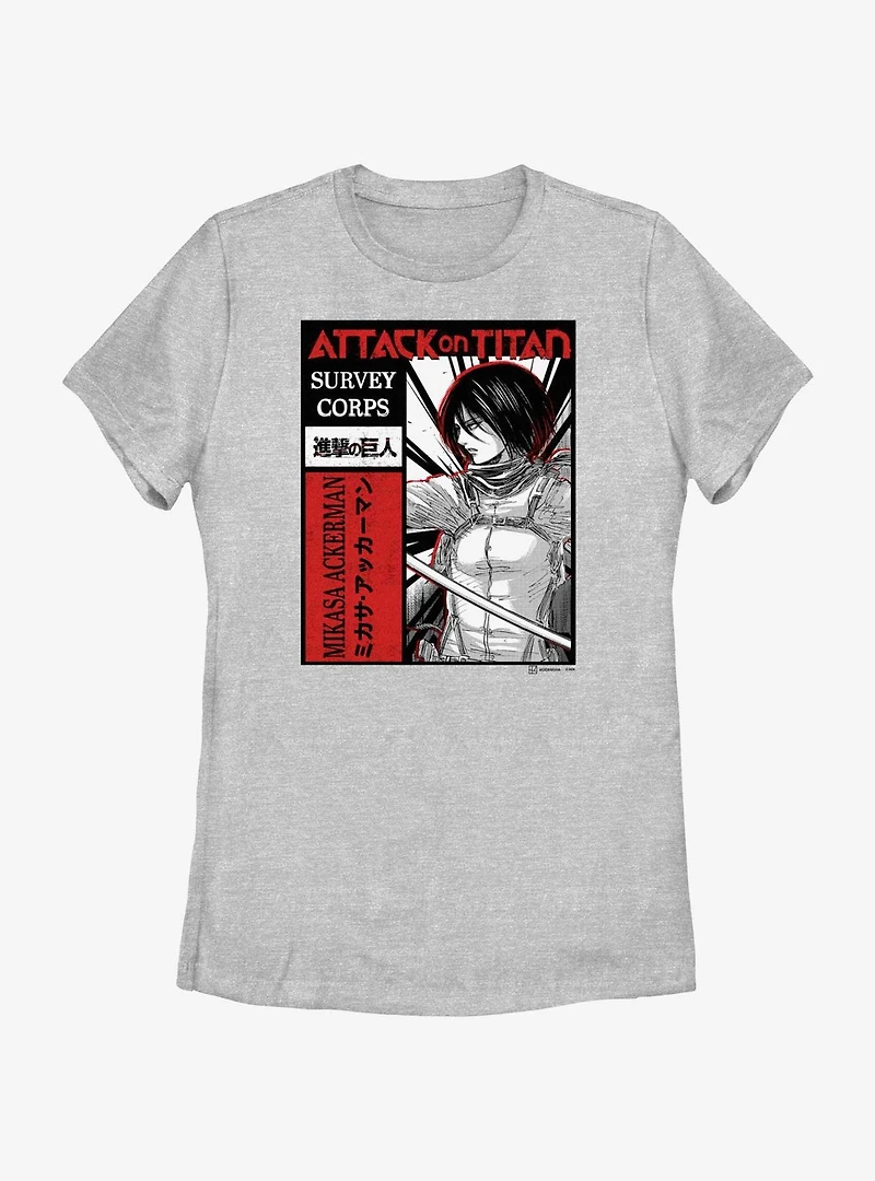 Attack on Titan Survey Corps Mikasa Womens T-Shirt