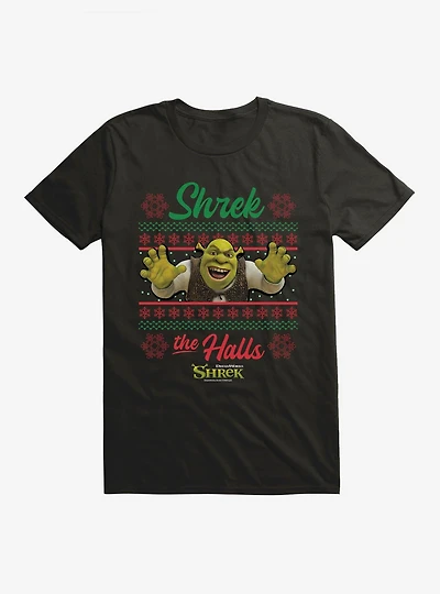 Shrek Shrek The Halls Ugly Christmas Sweater T-Shirt