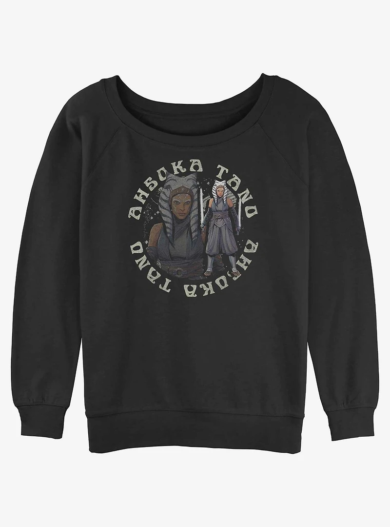 Star Wars Ahsoka Tano Badge Womens Slouchy Sweatshirt