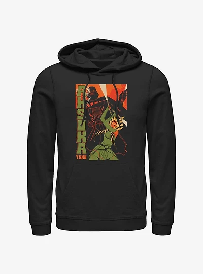 Star Wars Ahsoka Tano and Darth Vader Poster Hoodie