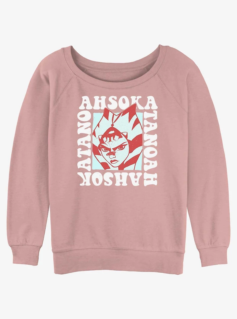 Star Wars Ahsoka Groovy Jedi Womens Slouchy Sweatshirt