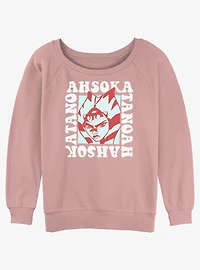 Star Wars Ahsoka Groovy Jedi Womens Slouchy Sweatshirt