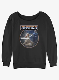 Star Wars Ahsoka Anakin Jedi Training Girls Slouchy Sweatshirt Hot Topic Web Exclusive
