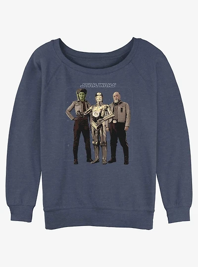 Star Wars Ahsoka Hera Syndulla C-3PO and Carson Teva Womens Slouchy Sweatshirt