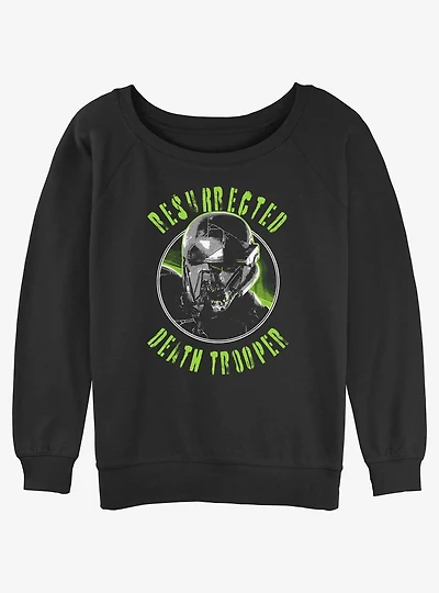 Star Wars Ahsoka Resurrected Death Trooper Womens Slouchy Sweatshirt