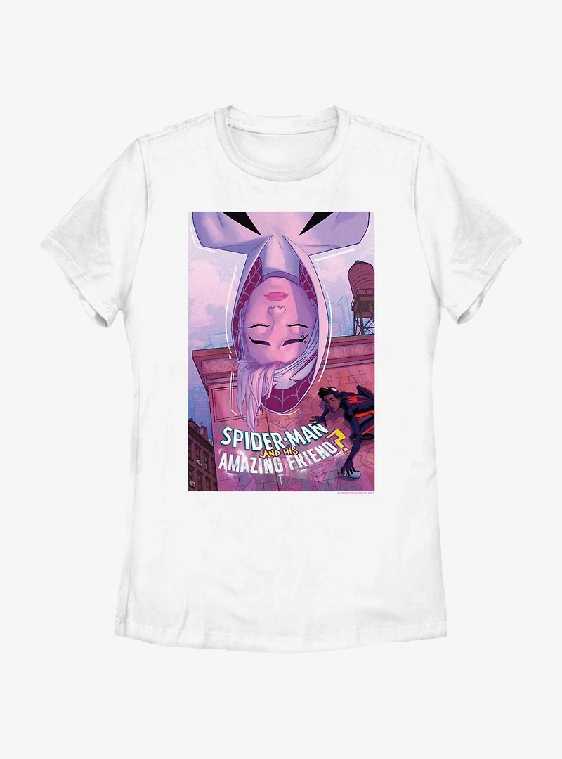 Marvel Spider-Man Spider-Gwen Amazing Friend Poster Womens T-Shirt