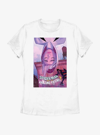 Marvel Spider-Man Spider-Gwen Amazing Friend Poster Womens T-Shirt