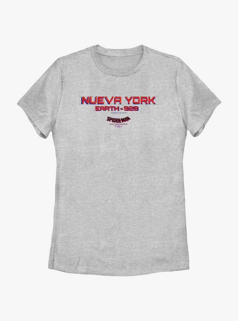 Marvel Spider-Man: Across The Spider-Verse Nueva York Earth-928 Womens T-Shirt