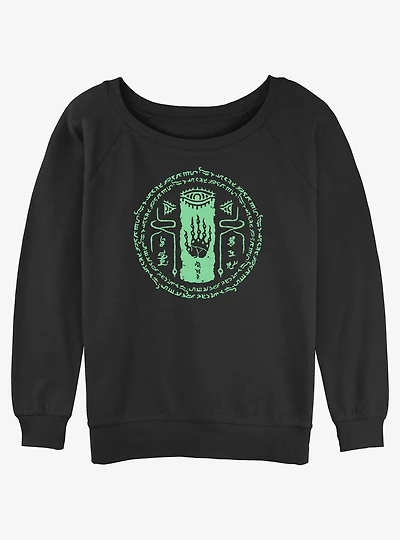the Legend of Zelda: Tears Kingdom Rune Badge Womens Slouchy Sweatshirt