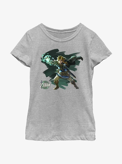 the Legend of Zelda: Tears Kingdom Painterly Link Youth Girls T-Shirt