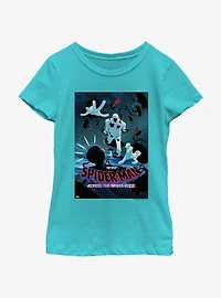 Marvel Spider-Man: Across The Spider-Verse Spot vs. Spider-Man Poster Youth Girls T-Shirt