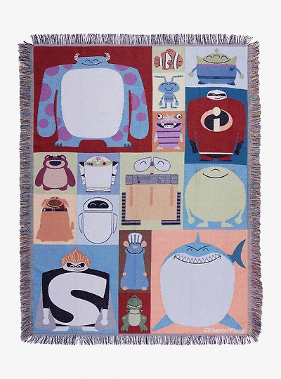 Disney Pixar Multi-Character Squared Tapestry Throw