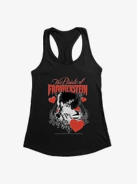 The Bride Of Frankenstein Bride With Hearts Girls Tank