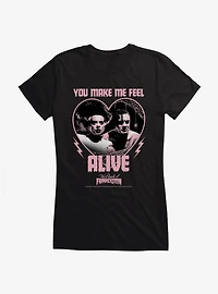 The Bride Of Frankenstein You Make Me Feel Alive Girls T-Shirt