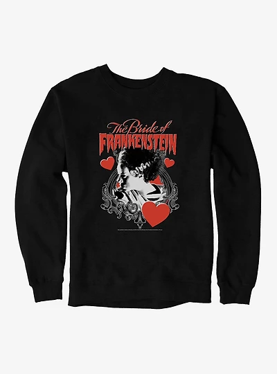 The Bride Of Frankenstein Bride With Hearts Sweatshirt