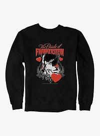The Bride Of Frankenstein Bride With Hearts Sweatshirt