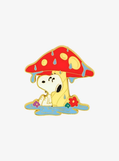 Loungefly Peanuts Snoopy Rainy Mushroom Enamel Pin — BoxLunch Exclusive