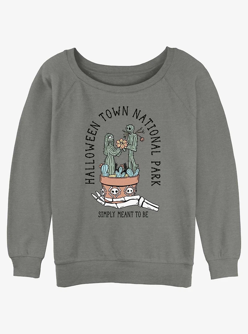 Disney The Nightmare Before Christmas Halloween Town National Park Womens Slouchy Sweatshirt