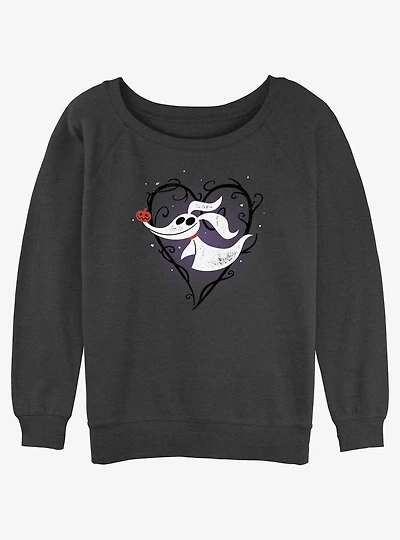 Disney The Nightmare Before Christmas Zero Beware Of Dog Girls Slouchy Sweatshirt