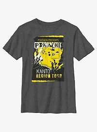 Pokemon Pikachu Kanto Region Tour Youth T-Shirt