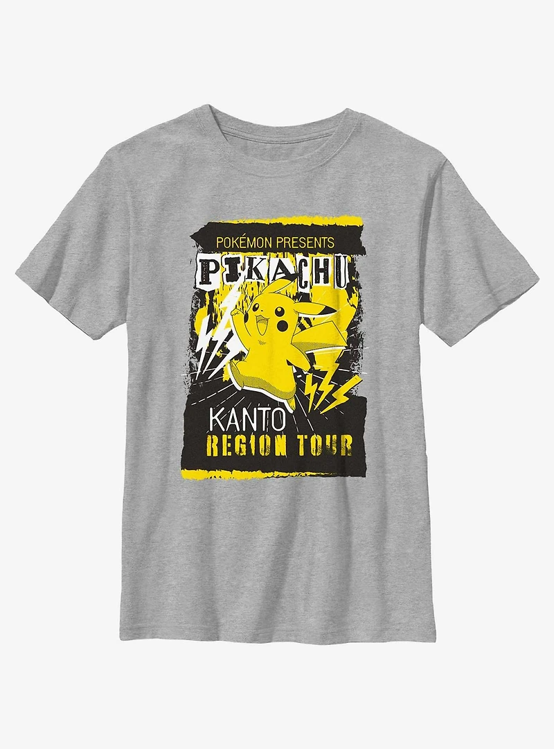 Pokemon Pikachu Kanto Region Tour Youth T-Shirt