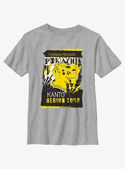 Pokemon Pikachu Kanto Region Tour Youth T-Shirt