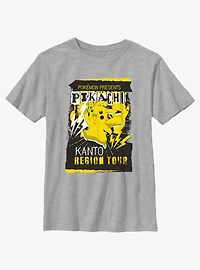 Pokemon Pikachu Kanto Region Tour Youth T-Shirt