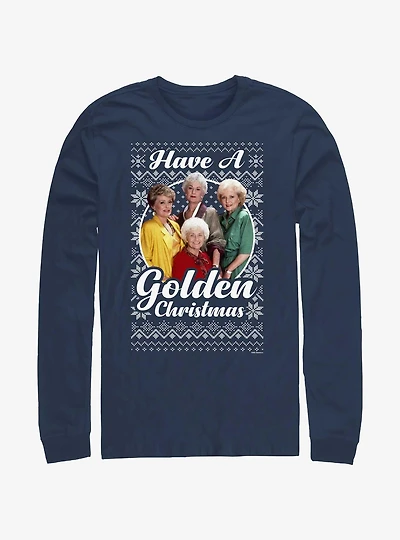 The Golden Girls Golden Ugly Christmas Long-Sleeve T-Shirt