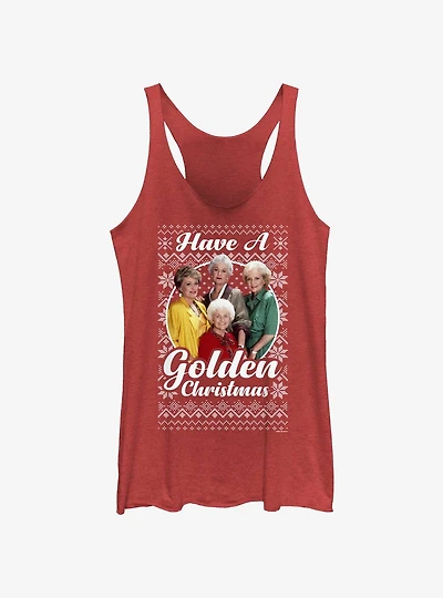 The Golden Girls Golden Ugly Christmas Girls Tank