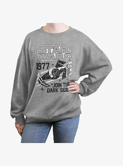 Star Wars Join The Dark Side Girls Oversized Sweatshirt