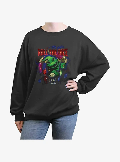 The Nightmare Before Christmas Oogie Dice Girls Oversized Sweatshirt