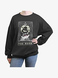 The Nightmare Before Christmas Oogie Boogie The Moon Tarot Card Girls Oversized Sweatshirt