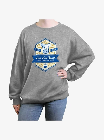 The Legend of Zelda Lon Lon Ranch Girls Oversized Sweatshirt