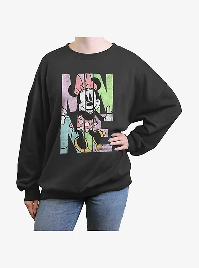 Disney Minnie Mouse Minnie Name Fill Girls Oversized Sweatshirt