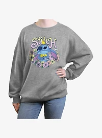 Disney Lilo & Stitch Spring Stitch Girls Oversized Sweatshirt