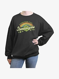 Dungeons & Dragons Here For Shenanigans Girls Oversized Sweatshirt