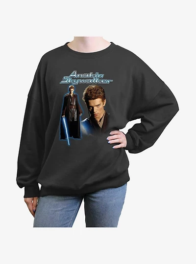 Star Wars Anakin Lightsaber Womens Oversized Sweatshirt