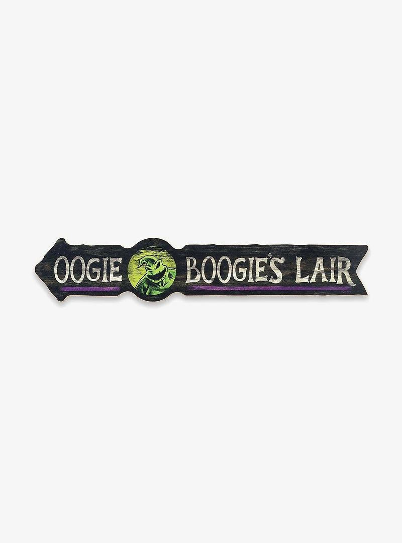 Disney Nightmare Before Christmas Oogie Boogie's Lair Arrow Wood Wall Decor