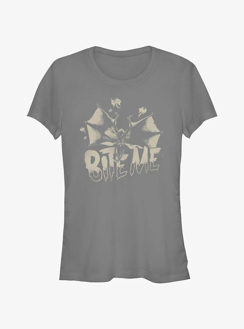 Stranger Things Demobat Bite Me Girls T-Shirt