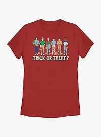 Stranger Things Trick Or Treat Crew Womens T-Shirt