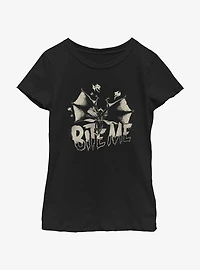 Stranger Things Demobat Bite Me Youth Girls T-Shirt