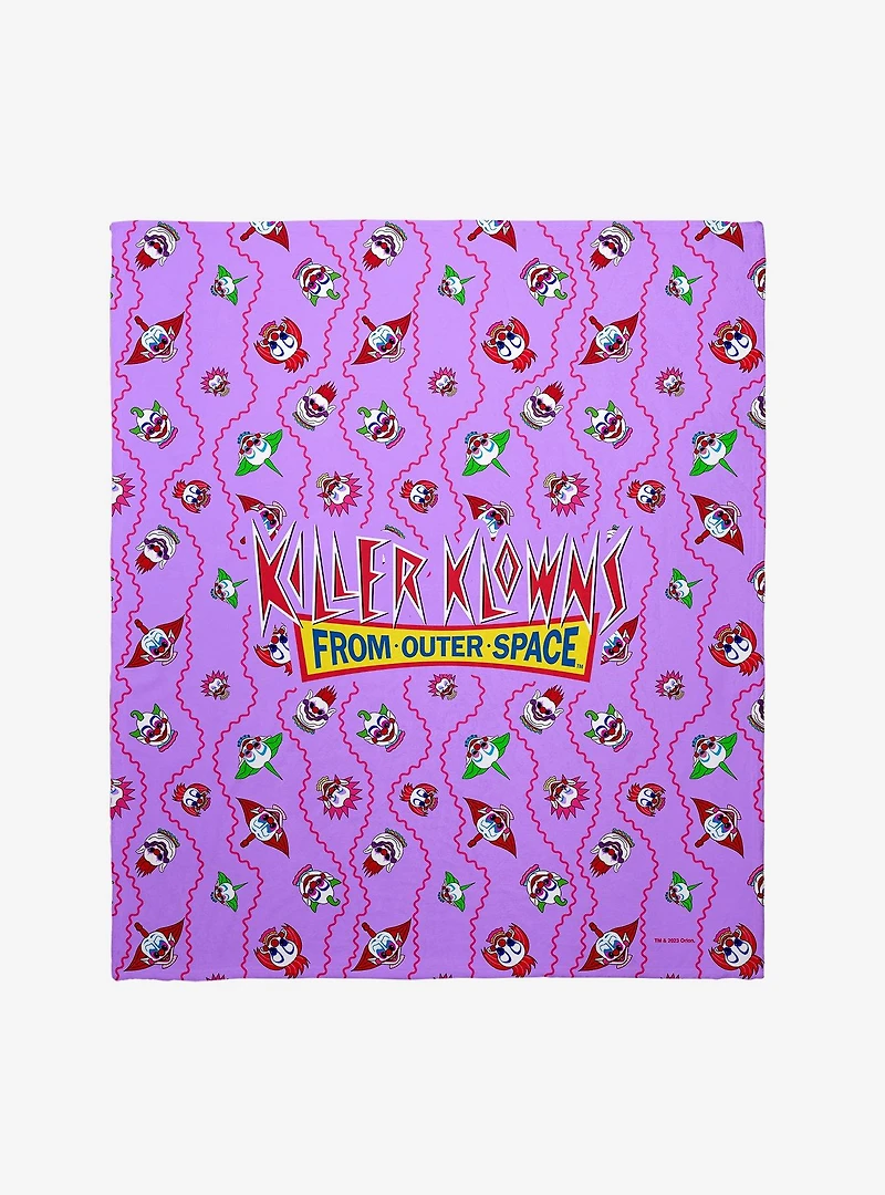 Killer Klowns From Outer Space Klowns Throw Blanket