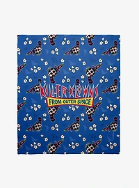 Killer Klowns From Outer Space Cotton Candy Gun Throw Blanket