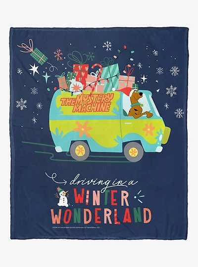 Scooby-Doo! Driving In A Winter Wonderland Silk Touch Throw Blanket