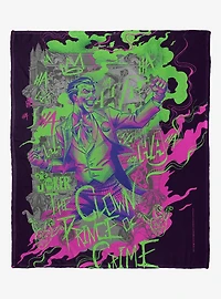 WB 100 DC Batman The Joker Clown Prince Silk Touch Throw